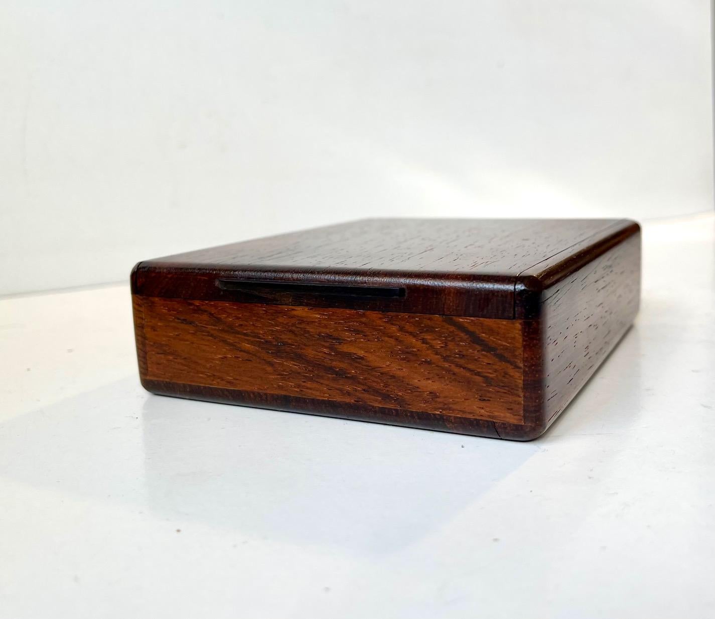 Mid-Century Modern Hans Gustav Ehrenreich '1917-84' Scandinavian Modern Cigar Box in Rosewood For Sale