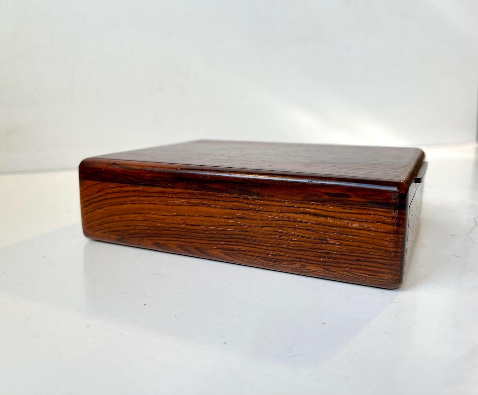 Hans Gustav Ehrenreich '1917-84' Scandinavian Modern Cigar Box in Rosewood In Good Condition For Sale In Esbjerg, DK