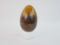 Hans Handberg ochre ceramic egg box sculpture circa 1960