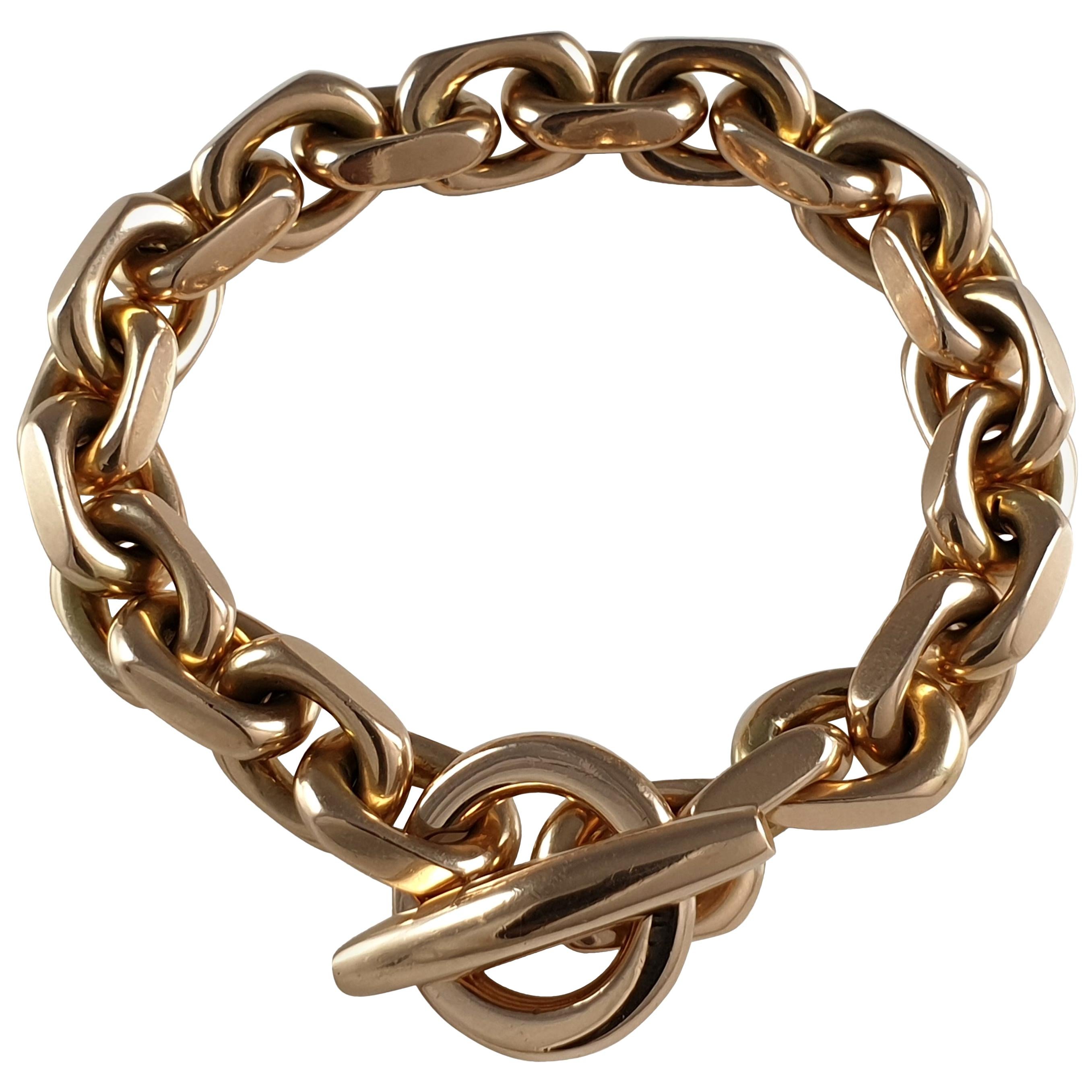 Hermes Yellow Gold Anchor Link Bracelet at 1stDibs