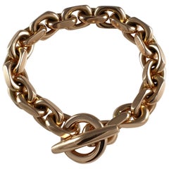 14 Karat Yellow Gold Marine Anchor Link Bracelet, Hans Hansen, 97.5 Grams