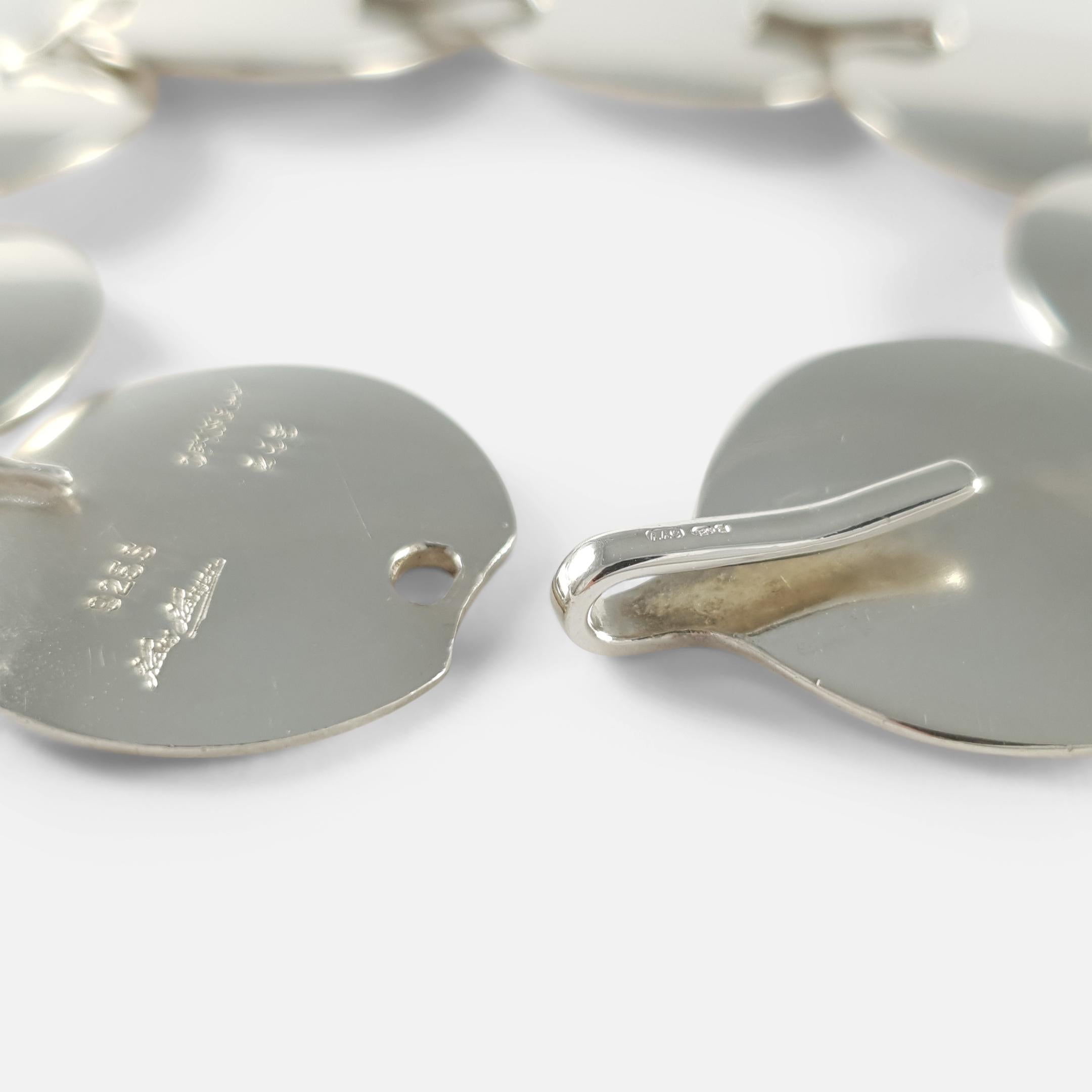 Hans Hansen #245 Dänisches Modernistisches Armband aus Sterlingsilber, ca. 1960er Jahre 4