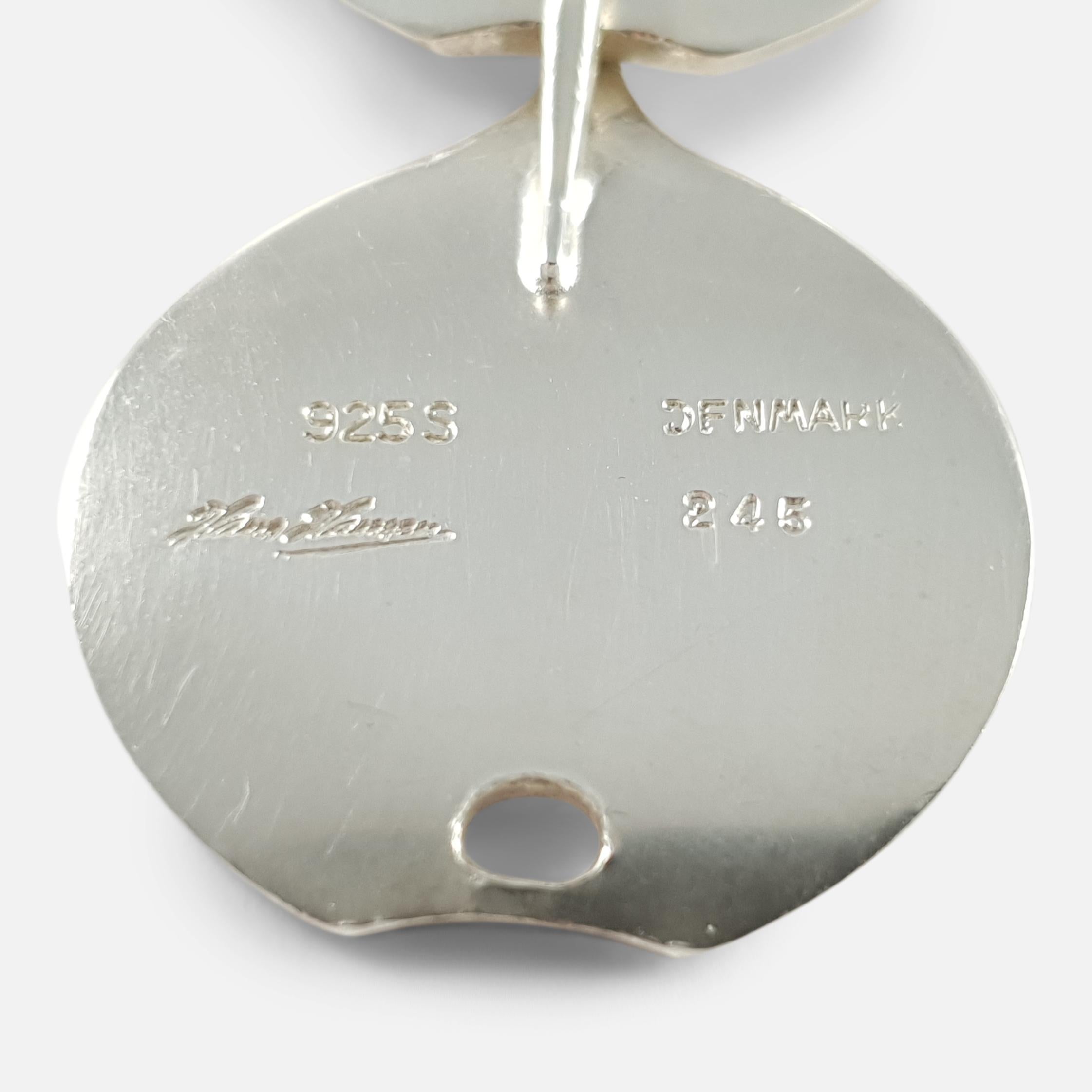 Hans Hansen #245 Danish Sterling Silver Modernist Bracelet, circa 1960s For Sale 5