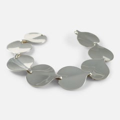 Hans Hansen #245 Danish Sterling Silver Modernist Bracelet, circa 1960s