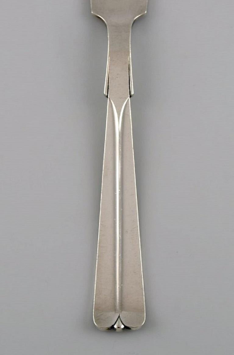 Danish Hans Hansen Art Deco Dinner Fork in Sterling Silver, Four Forks Available For Sale