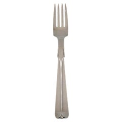 Used Hans Hansen Art Deco Dinner Fork in Sterling Silver, Four Forks Available