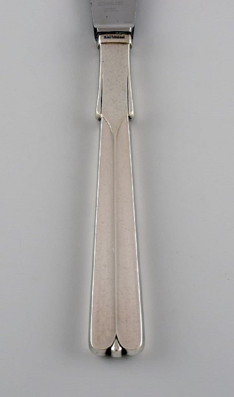 Danish Hans Hansen Art Deco Dinner Knife in Sterling Silver, Four Knives Available For Sale