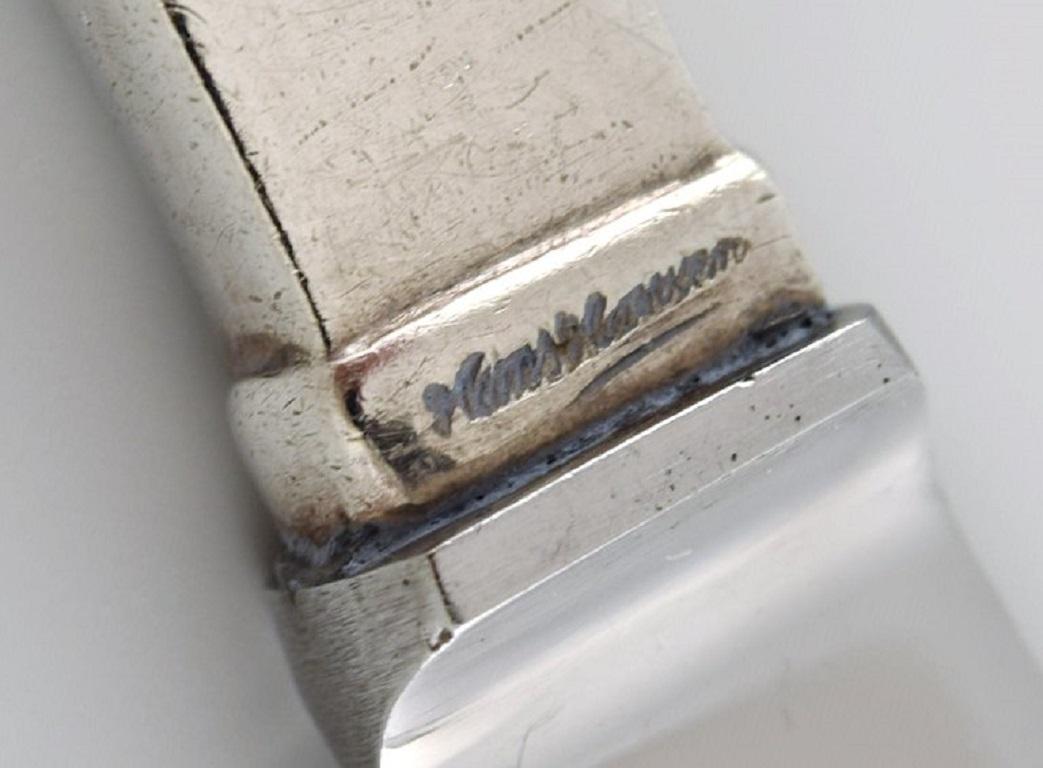 Hans Hansen Art-déco-Esstellermesser aus Sterlingsilber, vier Messer verfügbar im Zustand „Hervorragend“ im Angebot in Copenhagen, DK