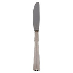 Hans Hansen Art Deco Dinner Knife in Sterling Silver, Four Knives Available