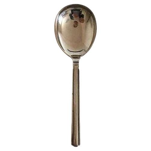 Hans Hansen Arvesølv No 18 Sterling Silver Small Serving Spoon For Sale