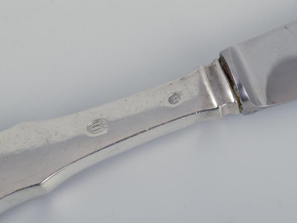 Sterling Silver Hans Hansen, Cohr, and others. Five different knives in silver, 1940s-1960s For Sale