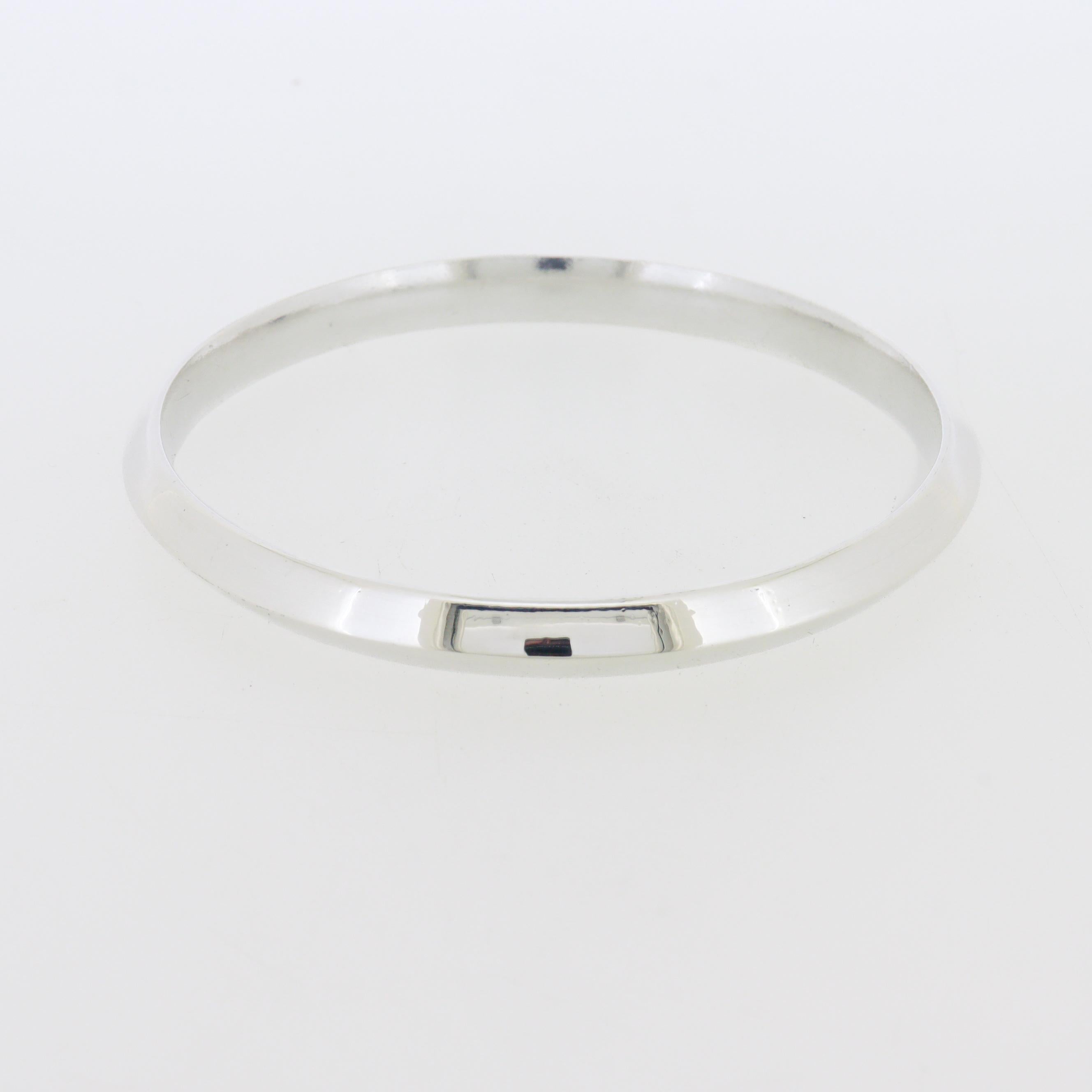 Moderno Hans Hansen Bracciale moderno danese in argento smussato con braccialetto in vendita