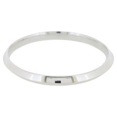Hans Hansen Danish Modern Sterling Silver Beveled Bangle Bracelet