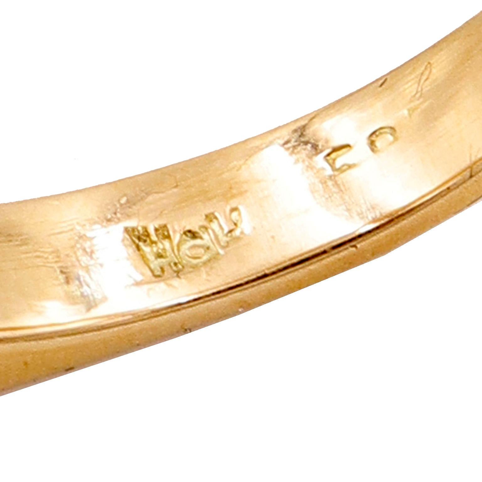 Hans Hansen Dänemark 1970er Jahre Modernist 14k Gold Kinetic Movable Parts Ring 6