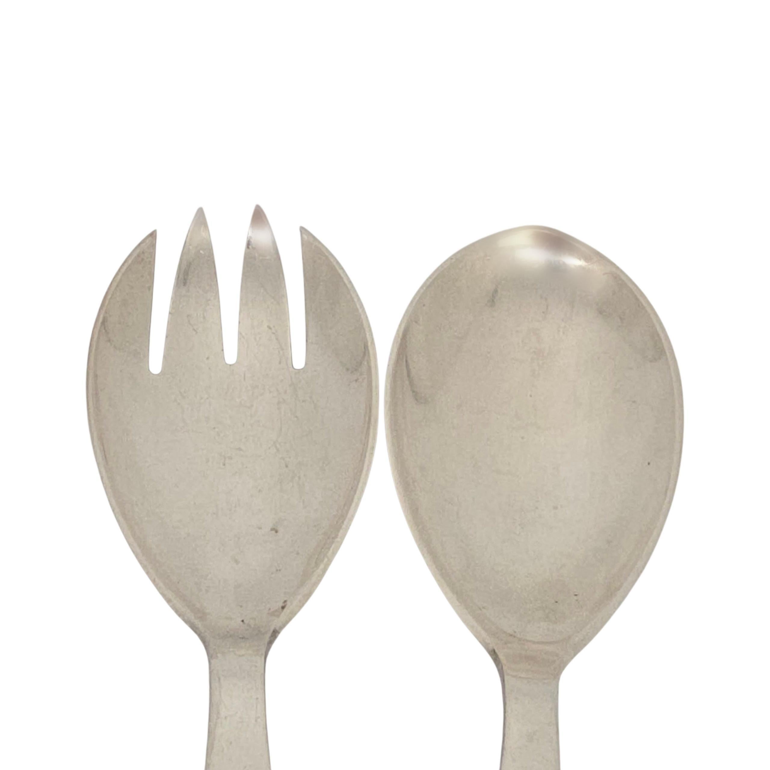 Set de service fourchette et cuillère à salade en argent Sterling Denmark #23227 en vente 1