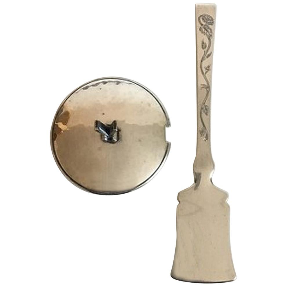 Couvercle et cuillère à miel Hans Hansen en argent, Anno, 1935 en vente