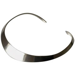 Hans Hansen Modernist Sterling Silver Lightweight Necklace