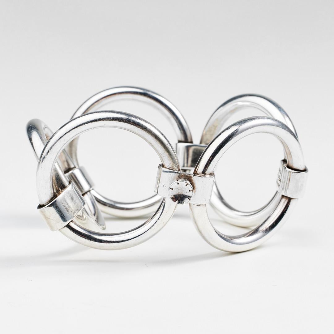 Hans Hansen Open Link Silberarmband Entworfen von Bent Gabrielsen - Modell 256 (Modernistisch)