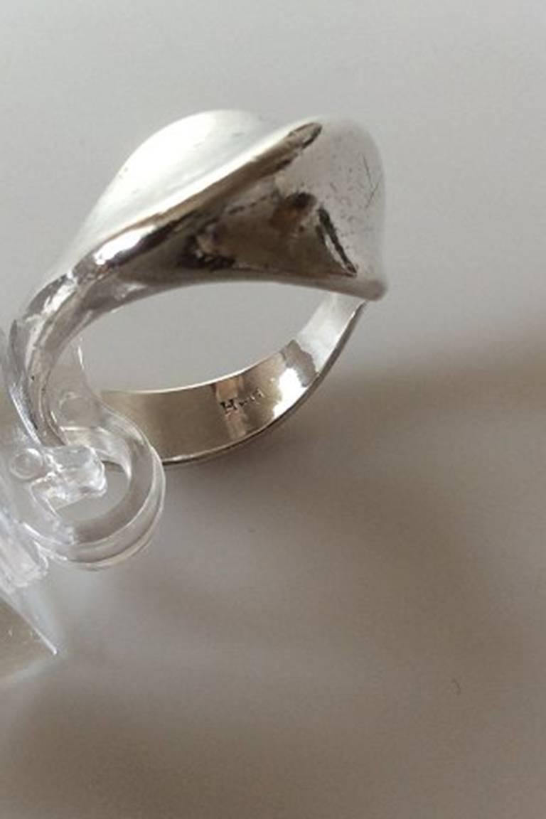 Modern Hans Hansen Ring in Sterling Silver