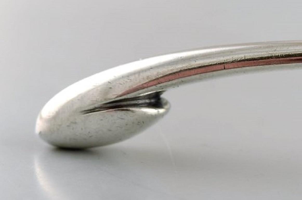 Scandinavian Modern Hans Hansen Silver Cutlery, Rare Spoon in Sterling Silver, Mid-20th Century