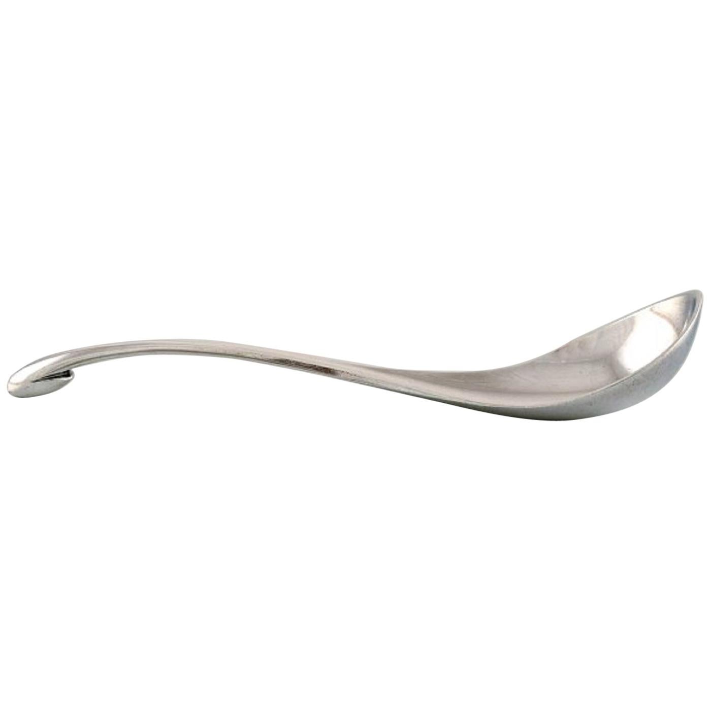 Hans Hansen Silver Cutlery, Rare Spoon in Sterling Silver, Mid-20th Century