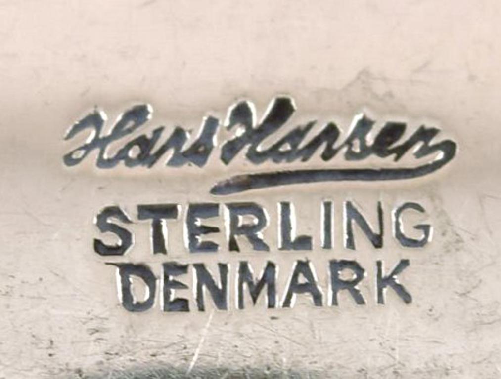 Danish Hans Hansen Silver Cutlery Susanne in Sterling Silver, Complete Lunch Service For Sale