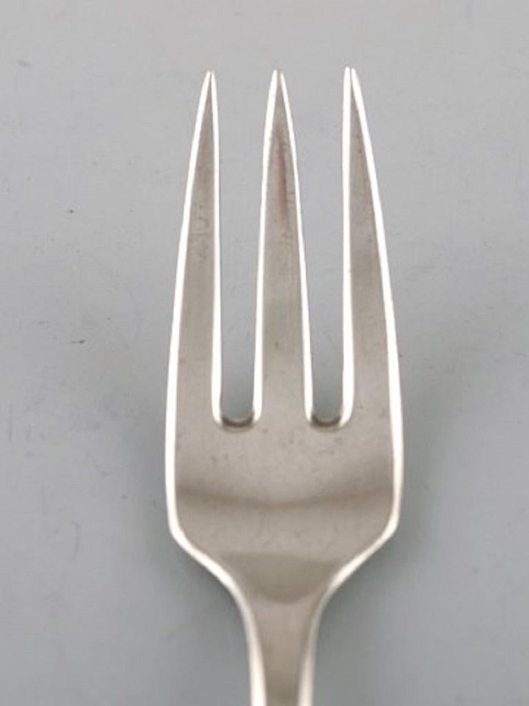 Danish Hans Hansen Silver Cutlery, Twelve 