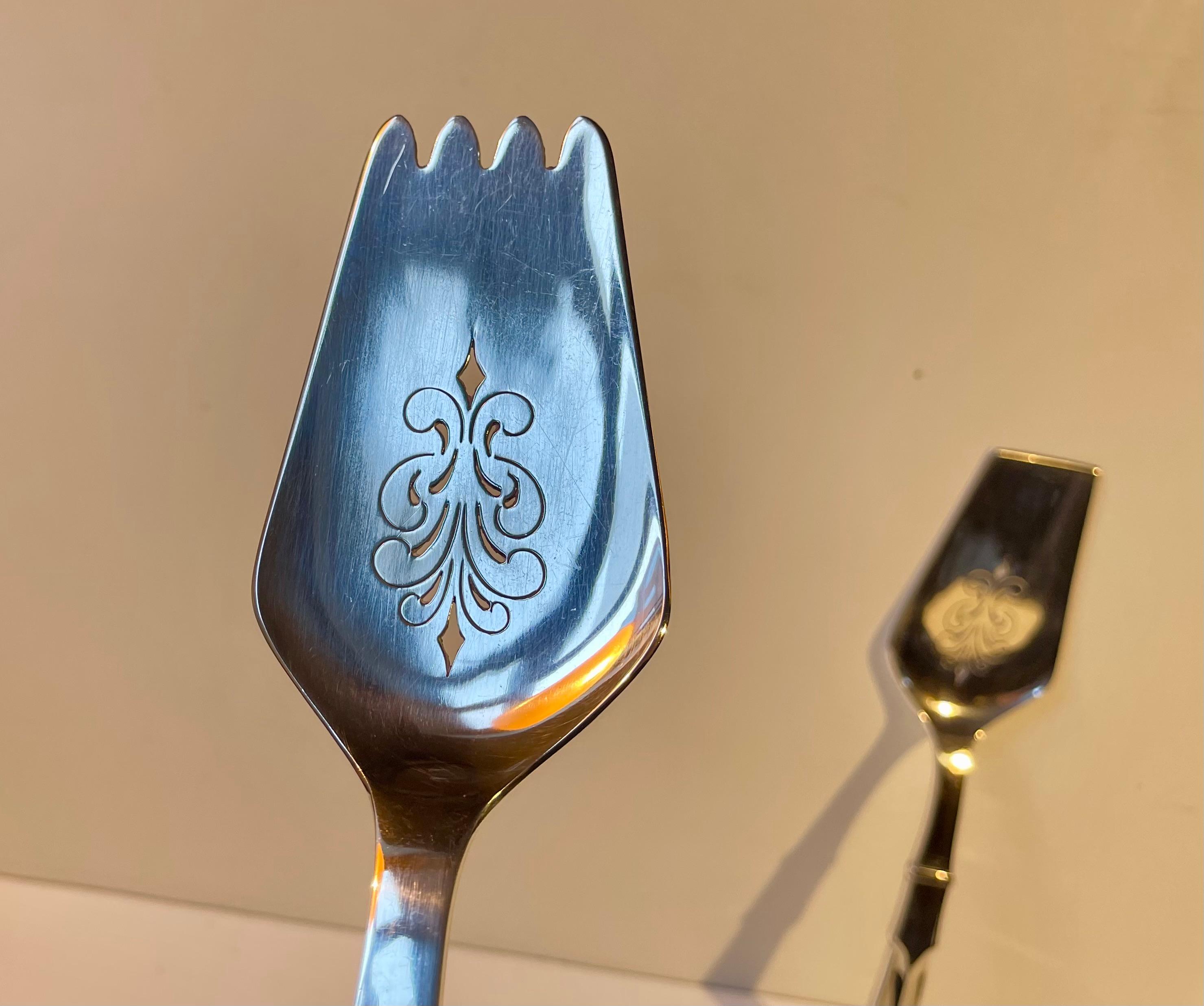 Hans Hansen Silver Fish Serving Set - Dessin no. 7 - 'Arvesølv' For Sale 1