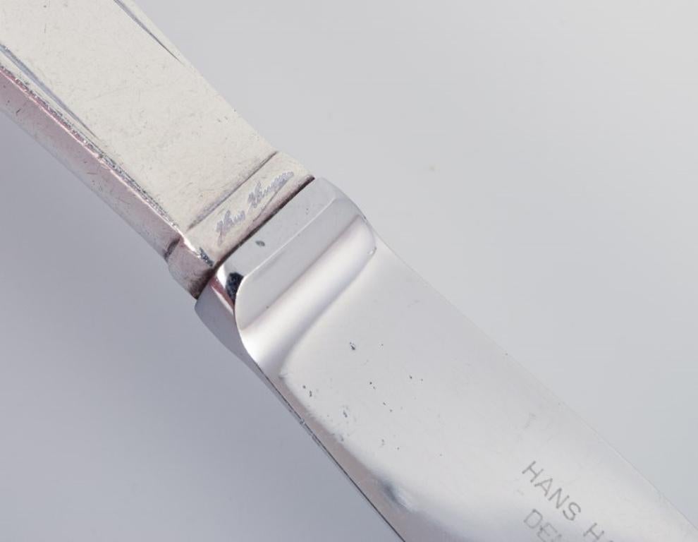 Mid-20th Century Hans Hansen silverware, Arvesølv no. 7. Art Deco lunch knife in sterling silver  For Sale