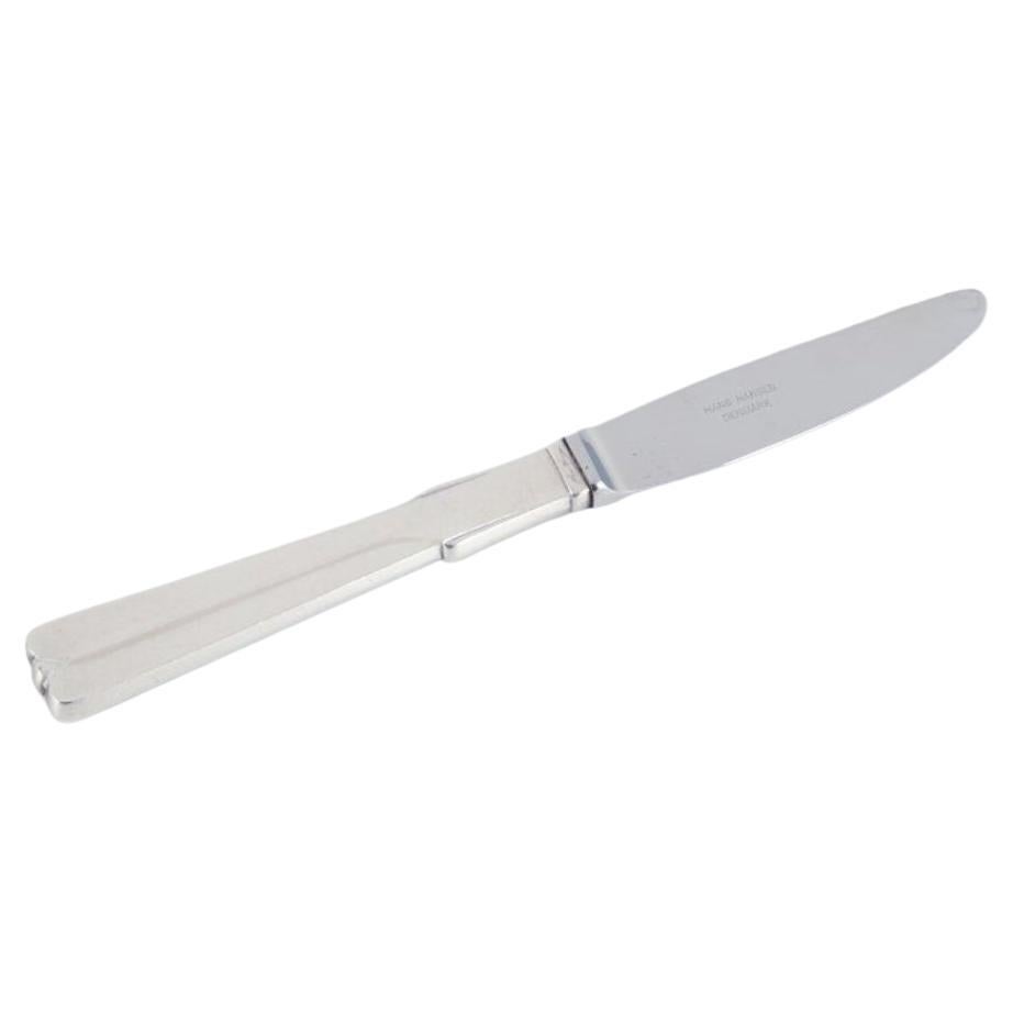 Hans Hansen silverware, Arvesølv no. 7. Art Deco lunch knife in sterling silver  For Sale