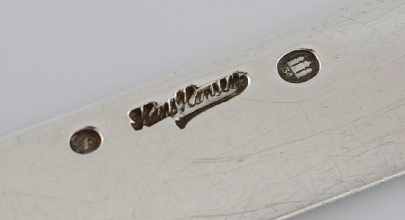 Hans Hansen Silverware No. 7. Art Deco Butter Knife in All Silver, 1934 In Excellent Condition For Sale In Copenhagen, DK