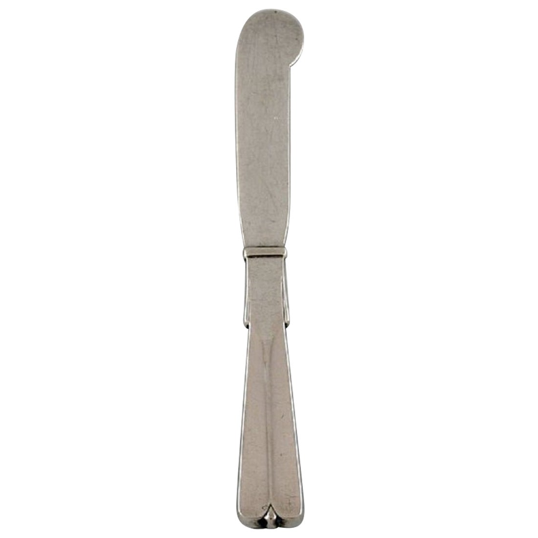 Couteau à beurre Art Déco en argent intégral Hans Hansen Silverware n° 7., 1934