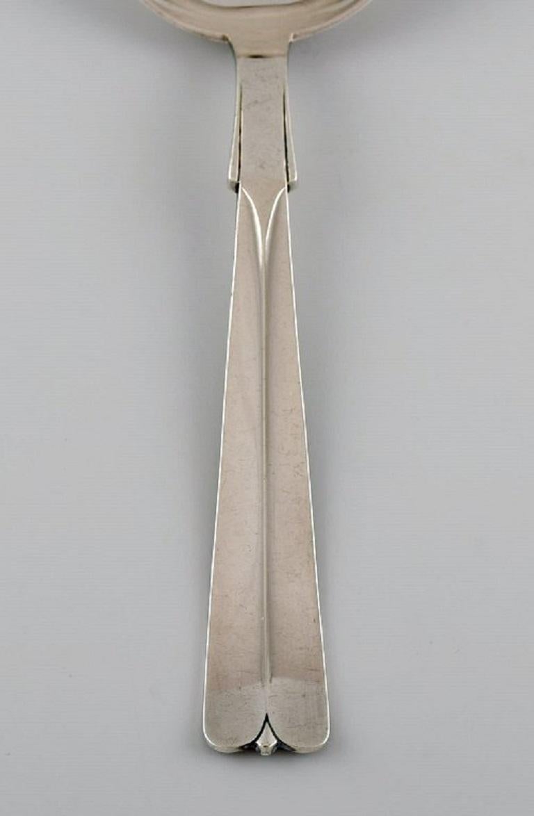 Danish Hans Hansen Silverware No. 7. Art Deco Serving Spoon in Silver, 1936 For Sale