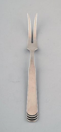 Hans Hansen Silverware Number 15, a Set of Six Cold Meat Forks in Silver