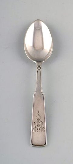 Hans Hansen Silverware Number 2, 13 Dessert Spoons in All Silver