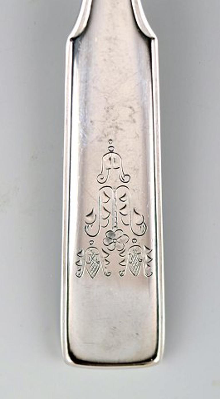 Art Deco Hans Hansen Silverware Number 2, Set of 12 Pastry Forks in All Silver For Sale