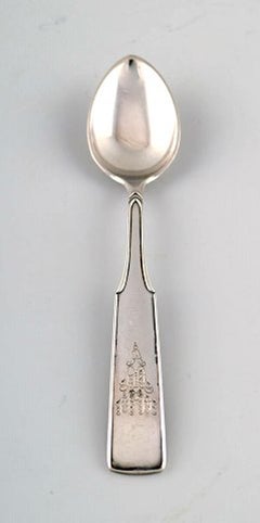 Hans Hansen Silverware Number 2, Set of 8 Coffee Spoons in All Silver, 1937