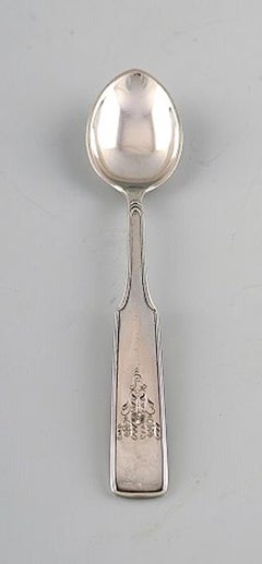Hans Hansen Silverware Number 2, Set of Six Coffee Spoons in All Silver