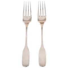 Hans Hansen Silverware Susanne, Dinner Fork in Sterling Silver, 2 Pieces