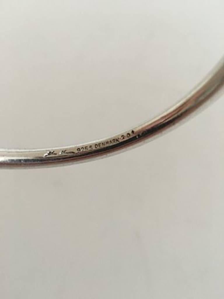 Modern Hans Hansen Sterling Silver Bangle Bracelet #204