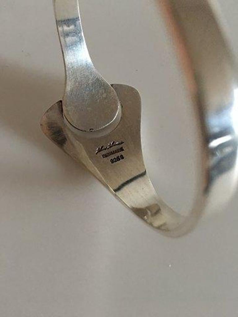 Hans Hansen Sterling Silver Bangle Bracelet In Good Condition For Sale In Copenhagen, DK