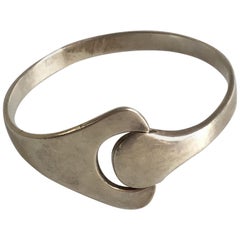 Hans Hansen Sterling Silver Bangle Bracelet