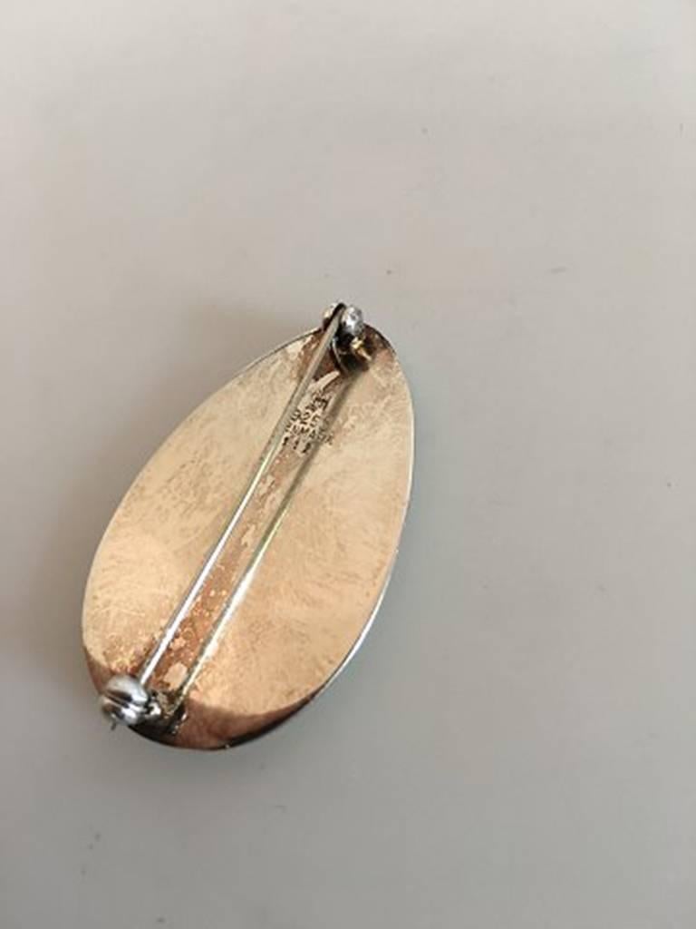 Hans Hansen Sterling Silver Brooch No 112. Measures 4.1 cm and is in perfect condition. Weighs 17.5 g / 0.61 oz.