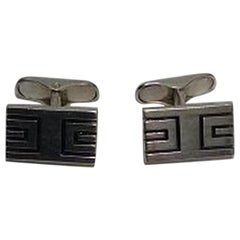 Hans Hansen Sterling Silver Cuff Links Weight is 22.09 Grams / 0.78 oz Measure