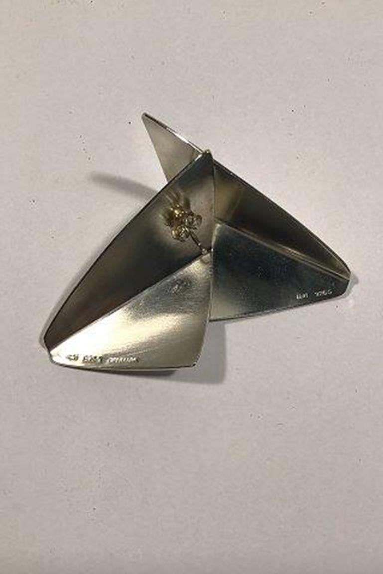 Hans Hansen Sterling Silver Ear Studs In Good Condition For Sale In Copenhagen, DK