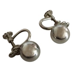 Hans Hansen Sterling Silver Earrings/Screws