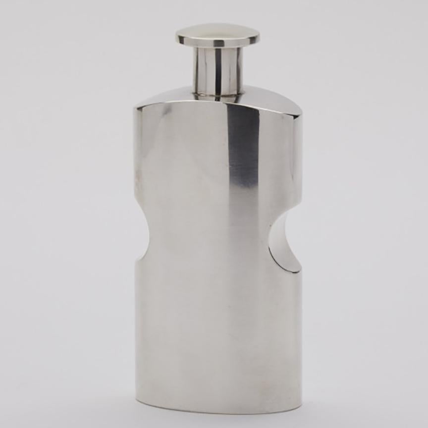 Danish Hans Hansen Sterling Silver Flask For Sale