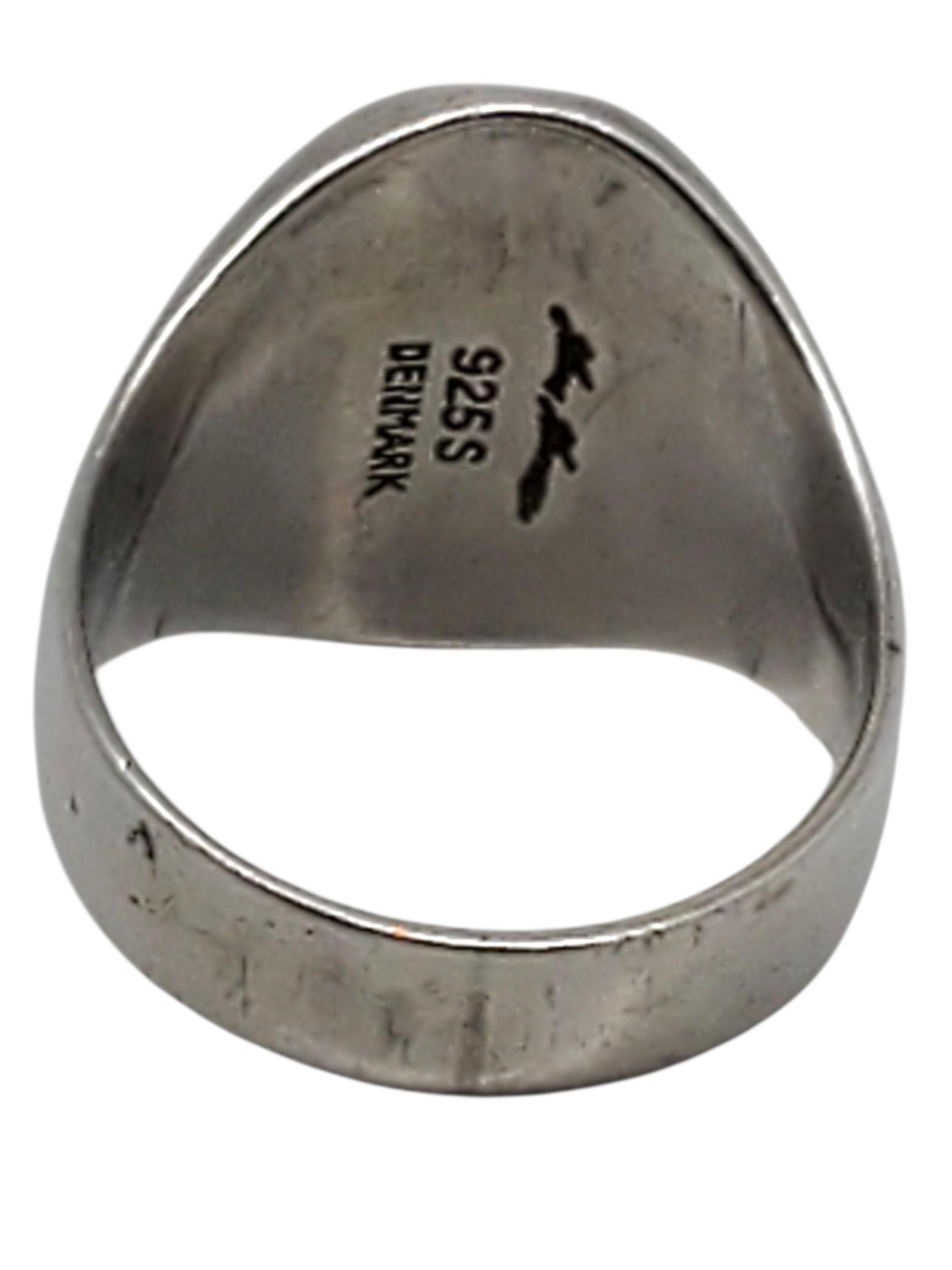 Contemporaneo Anello Modernista Hansen in argento sterling misura 9 #23419 in vendita