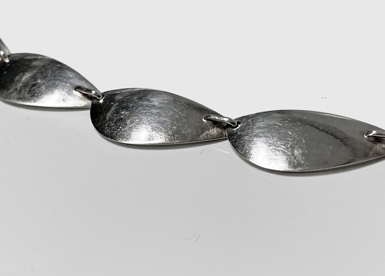 Hans Hansen Sterling Silver Necklace, Denmark, circa 1968 1