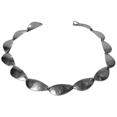 Hans Hansen Sterling Silver Necklace, Denmark, circa 1968